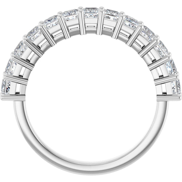 Platinum Square Lab-Grown Diamond Shared-Prong Anniversary Band – 3/4–2 1/4 CTW - view 2