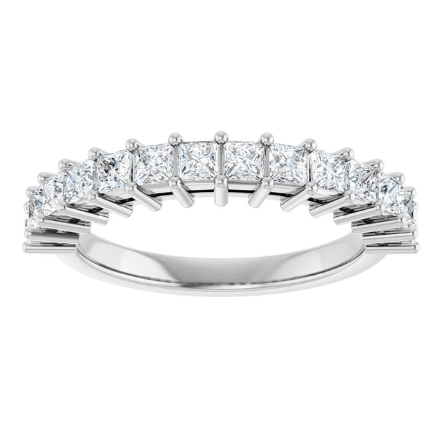 Platinum Square Lab-Grown Diamond Shared-Prong Anniversary Band – 3/4–2 1/4 CTW - view 3