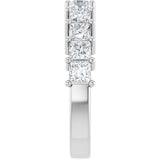 Platinum Square Lab-Grown Diamond Shared-Prong Anniversary Band – 3/4–2 1/4 CTW - view 4
