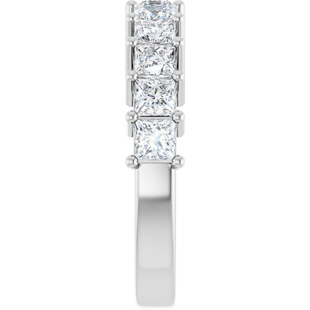 Platinum Square Lab-Grown Diamond Shared-Prong Anniversary Band – 3/4–2 1/4 CTW - view 4