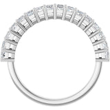 Platinum Square Lab-Grown Diamond Shared-Prong Anniversary Band – 3/4–2 1/4 CTW - view 2