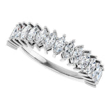 Platinum Marquise Lab-Grown Diamond Shared-Prong Anniversary Band – 1 1/8 CTW - view 5