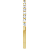 14K Gold Round Natural Diamond Shared-Prong Anniversary Band – 1/3–3/4 CTW - Yellow Gold - view 4