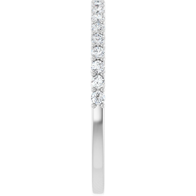 Platinum Round Natural Diamond Shared-Prong Anniversary Band – 1/4–1 CTW - view 4