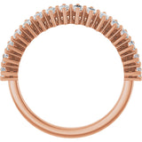 14K Gold Marquise Lab-Grown Diamond Shared-Prong Anniversary Band – 1 1/8 CTW - Rose Gold - view 2