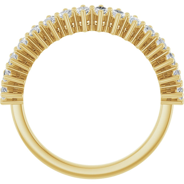 14K Gold Marquise Lab-Grown Diamond Shared-Prong Anniversary Band – 1 1/8 CTW - Yellow Gold - view 2