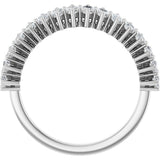 14K Gold Marquise Lab-Grown Diamond Shared-Prong Anniversary Band – 1 1/8 CTW - White Gold - view 2
