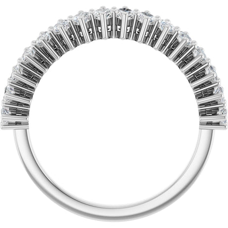 Platinum Marquise Lab-Grown Diamond Shared-Prong Anniversary Band – 1 1/8 CTW - view 2