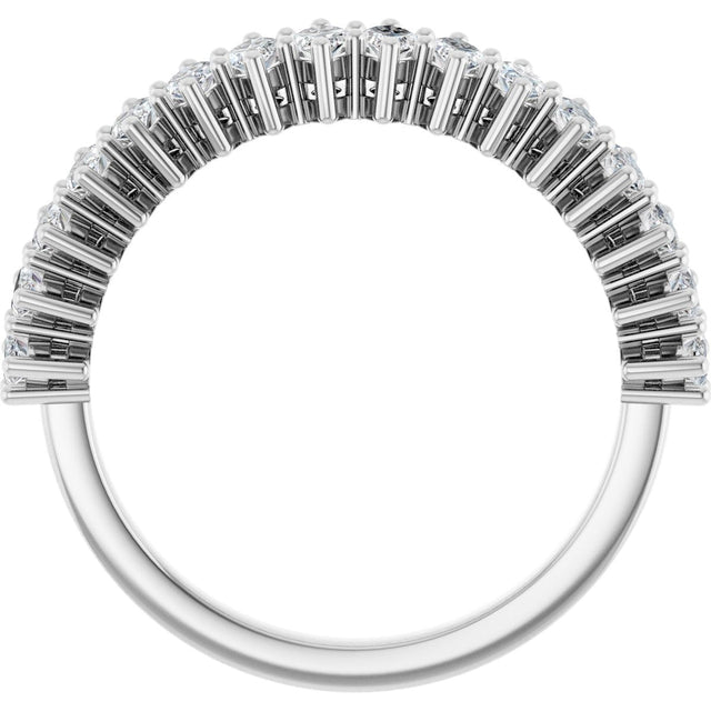 Platinum Marquise Lab-Grown Diamond Shared-Prong Anniversary Band – 1 1/8 CTW - view 2