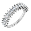 Platinum Marquise Lab-Grown Diamond Shared-Prong Anniversary Band – 1 1/8 CTW