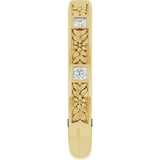 14K Gold Square Natural Diamond Anniversary Band – 1/6 CTW - Yellow Gold - view 4