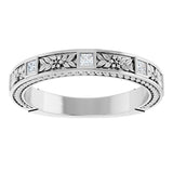 Platinum Square Natural Diamond Anniversary Band – 1/6 CTW - view 3