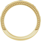 14K Gold Square Natural Diamond Anniversary Band – 1/6 CTW - Yellow Gold - view 2