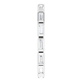 Platinum Straight Baguette Natural Diamond Bezel-Set Eternity Band – 3x1.25 mm Stones - view 4