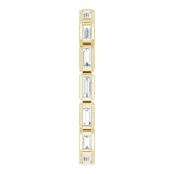 14K Gold Straight Baguette Natural Diamond Bezel-Set Eternity Band – 3x1.25 mm Stones - Yellow Gold - view 4