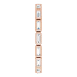 14K Gold Straight Baguette Natural Diamond Bezel-Set Eternity Band – 3x1.25 mm Stones - Rose Gold - view 4