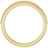 14K Gold Round Lab-Grown Diamond Milgrain Edge Anniversary Band – 1/10–5/8 CTW - Yellow Gold - view 2