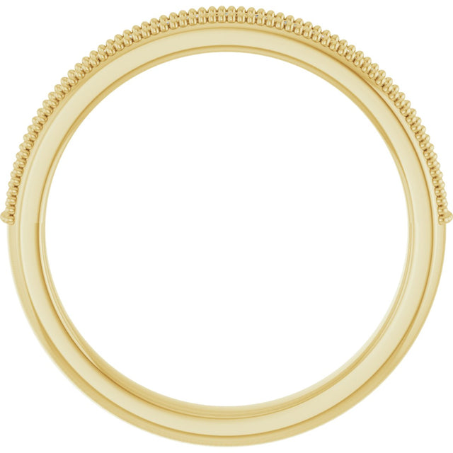 14K Gold Round Lab-Grown Diamond Milgrain Edge Anniversary Band – 1/10–5/8 CTW - Yellow Gold - view 2