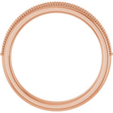 14K Gold Round Lab-Grown Diamond Milgrain Edge Anniversary Band – 1/10–5/8 CTW - Rose Gold - view 2