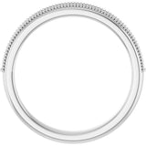 Platinum Round Lab-Grown Diamond Milgrain Edge Anniversary Band – 1/10–3/4 CTW - view 2