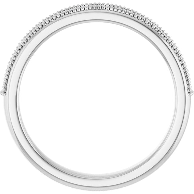 Platinum Round Lab-Grown Diamond Milgrain Edge Anniversary Band – 1/10–3/4 CTW - view 2