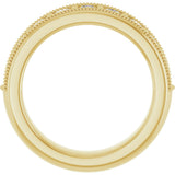 14K Gold Round Lab-Grown Diamond Milgrain Edge Anniversary Band – 3/4 CTW - Yellow Gold - view 2