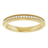 14K Gold Round Lab-Grown Diamond Milgrain Edge Anniversary Band – 3/4 CTW - Yellow Gold - view 3