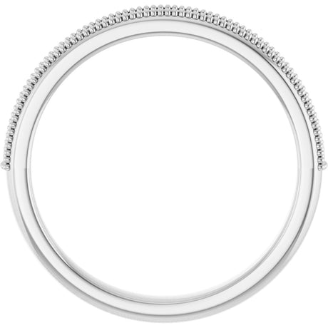 Platinum Round Natural Diamond Milgrain Edge Anniversary Band – 1/10–9/10 CTW - view 2