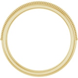 14K Gold Round Lab-Grown Diamond Milgrain Edge Anniversary Band – 1/10–5/8 CTW - Yellow Gold - view 2