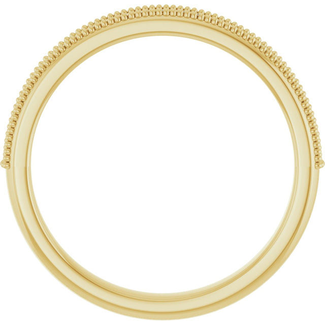 14K Gold Round Lab-Grown Diamond Milgrain Edge Anniversary Band – 1/10–5/8 CTW - Yellow Gold - view 2