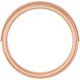 14K Gold Round Lab-Grown Diamond Milgrain Edge Anniversary Band – 1/10–5/8 CTW - Rose Gold - view 2