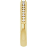 14K Gold Round Lab-Grown Diamond Milgrain Edge Anniversary Band – 3/4 CTW - Yellow Gold - view 4