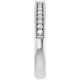 Platinum Round Lab-Grown Diamond Milgrain Edge Anniversary Band – 1/10–3/4 CTW - view 4