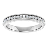 Platinum Round Lab-Grown Diamond Milgrain Edge Anniversary Band – 1/10–3/4 CTW - view 3