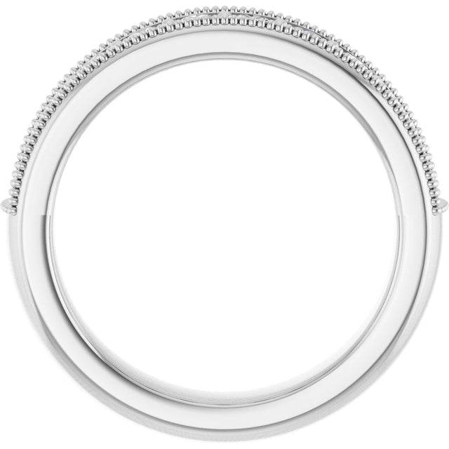 Platinum Round Lab-Grown Diamond Milgrain Edge Anniversary Band – 1/10–3/4 CTW - view 2