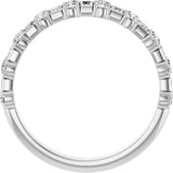 Platinum Straight Baguette Natural Diamond Accented Baguette Anniversary Band – 9/10 CTW - view 2
