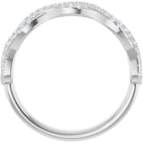 Platinum Round Natural Diamond Infinity-Inspired Anniversary Band – 1/5 CTW (Style 123104) - view 2