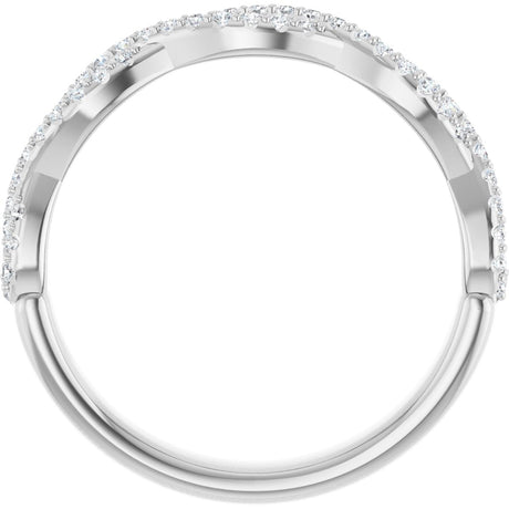 Platinum Round Natural Diamond Infinity-Inspired Anniversary Band – 1/5 CTW (Style 123104) - view 2
