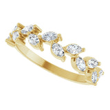 14K Gold Marquise Lab-Grown Diamond Anniversary Band – 5/8 CTW - Yellow Gold - view 5