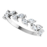 Platinum Marquise Natural Diamond Anniversary Band – 5/8 CTW - view 5
