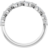 14K Gold Marquise Lab-Grown Diamond Anniversary Band – 5/8 CTW - White Gold - view 2