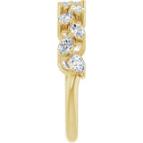 14K Gold Marquise Lab-Grown Diamond Anniversary Band – 5/8 CTW - Yellow Gold - view 4