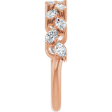 14K Gold Marquise Lab-Grown Diamond Anniversary Band – 5/8 CTW - Rose Gold - view 4