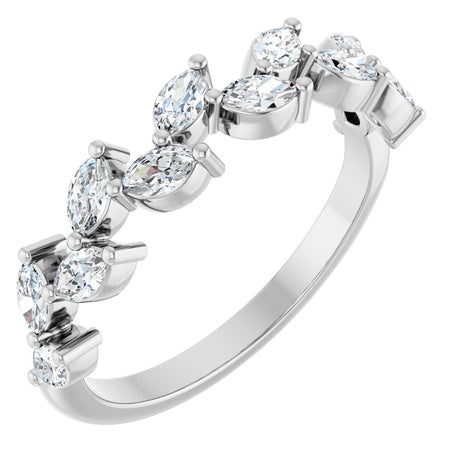 Platinum Marquise Lab-Grown Diamond Anniversary Band – 5/8 CTW