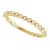 10K Gold Round Lab-Grown Diamond Bezel-Set Anniversary Band – .08–1/5 CTW - Yellow Gold - view 5