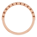 10K Gold Round Lab-Grown Diamond Bezel-Set Anniversary Band – .08–1/5 CTW - Rose Gold - view 3