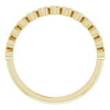 10K Gold Round Lab-Grown Diamond Bezel-Set Anniversary Band – .08–1/5 CTW - Yellow Gold - view 3