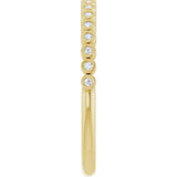 10K Gold Round Lab-Grown Diamond Bezel-Set Anniversary Band – .08–1/5 CTW - Yellow Gold - view 4