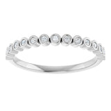 Platinum Round Lab-Grown Diamond Bezel-Set Anniversary Band – .08–1 1/3 CTW - view 3