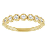 10K Gold Round Lab-Grown Diamond Bezel-Set Anniversary Band – 1/4–7/8 CTW - Yellow Gold - view 3